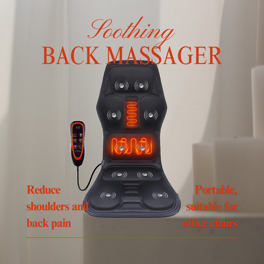 DeskRelief Series: Heated Back Massager Pad (Soothe Body Aches, for Chronic Pain)